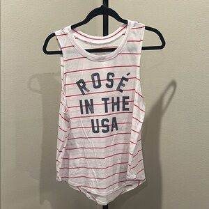 Grayson Threads White and Red Striped Muscle Tee